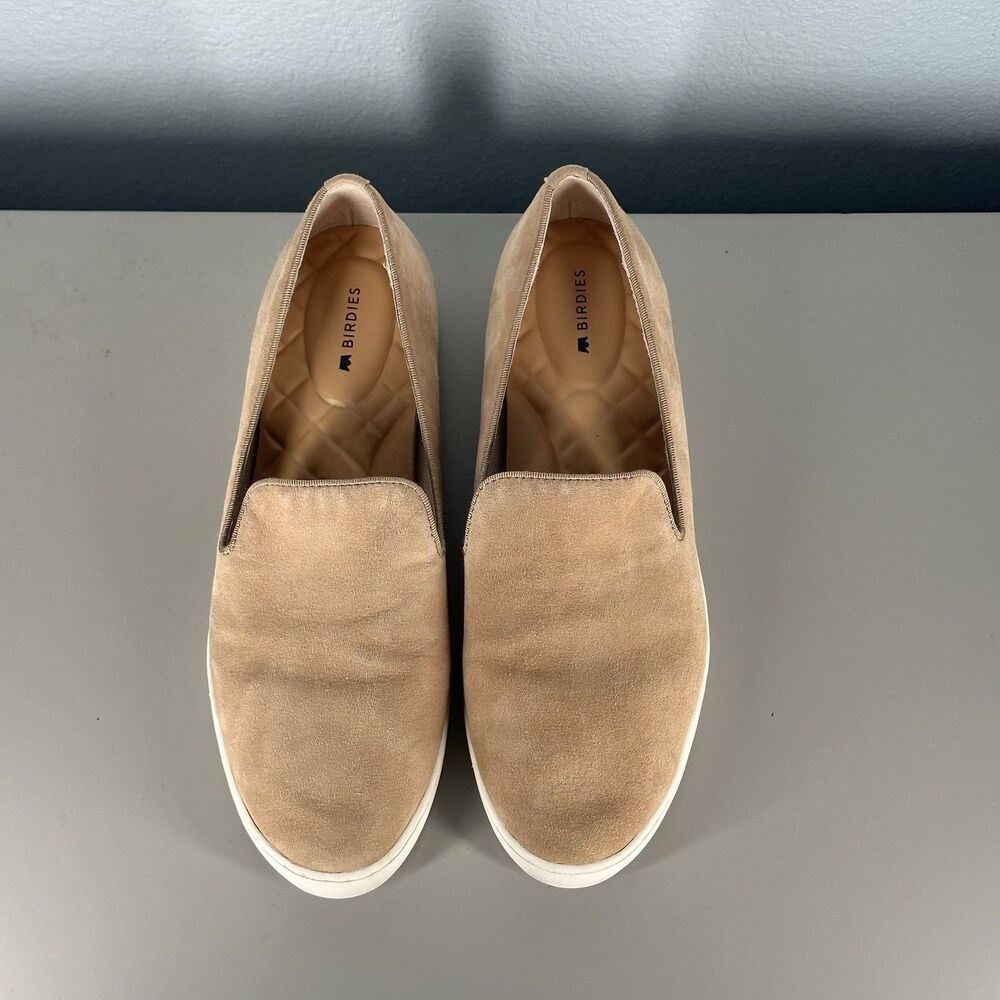 Birdies Shoes The Swift Tan Suede Slip On Comfort Sneakers Womens Size 8.5 - Picture 4 of 15